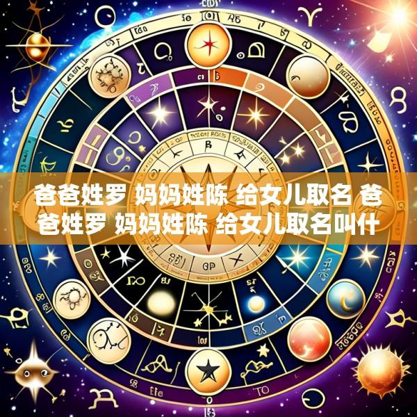 爸爸姓罗 妈妈姓陈 给女儿取名 爸爸姓罗 妈妈姓陈 给女儿取名叫什么