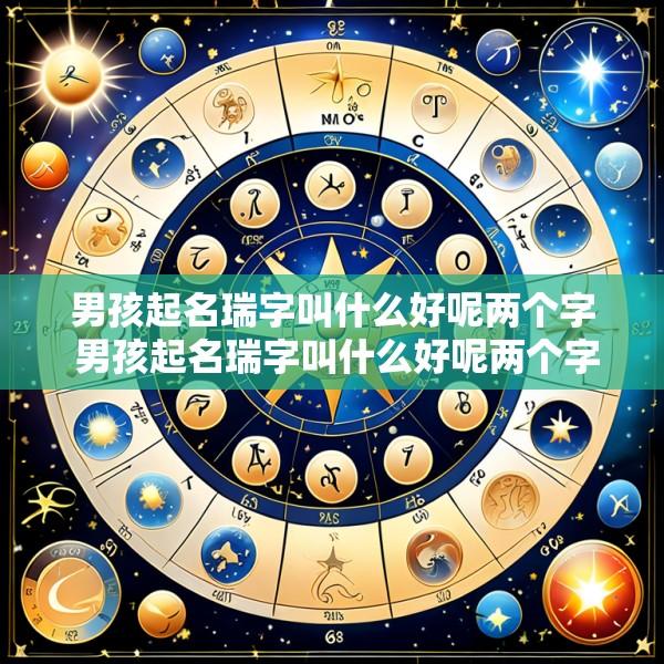 男孩起名瑞字叫什么好呢两个字 男孩起名瑞字叫什么好呢两个字怎么起