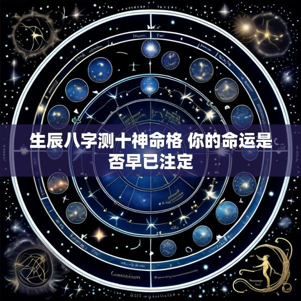 生辰八字测十神命格 你的命运是否早已注定
