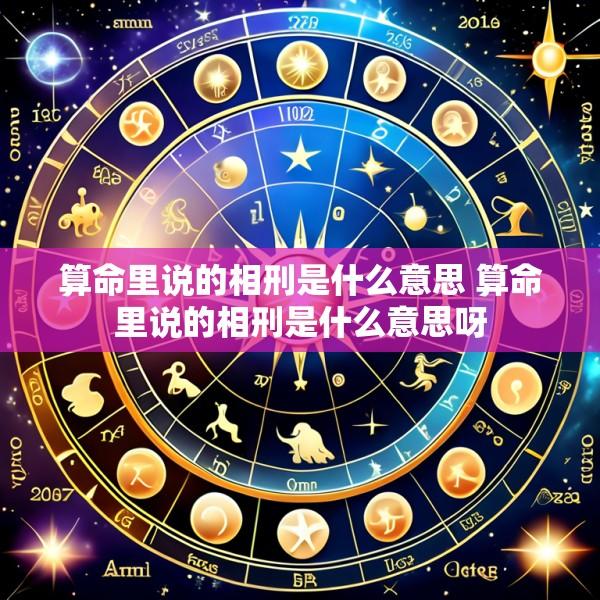 算命里说的相刑是什么意思 算命里说的相刑是什么意思呀