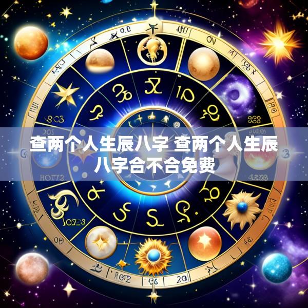 查两个人生辰八字 查两个人生辰八字合不合免费