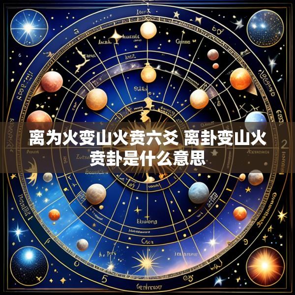 离为火变山火贲六爻 离卦变山火贲卦是什么意思