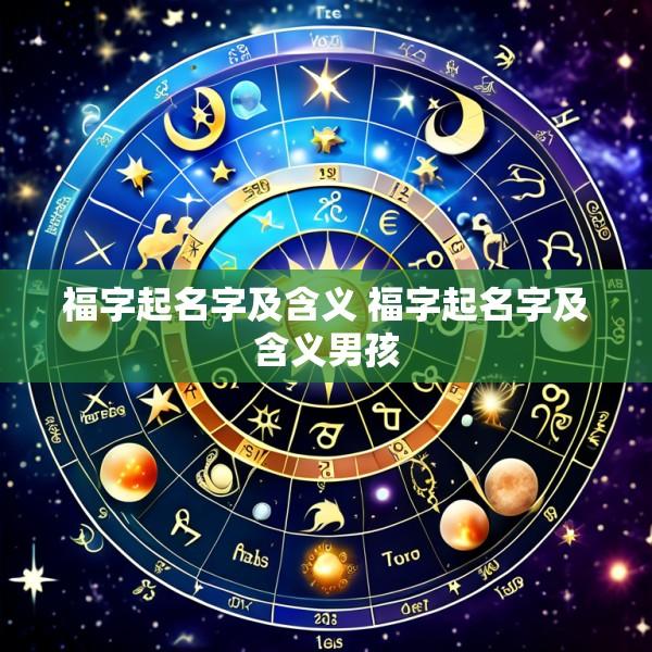 福字起名字及含义 福字起名字及含义男孩
