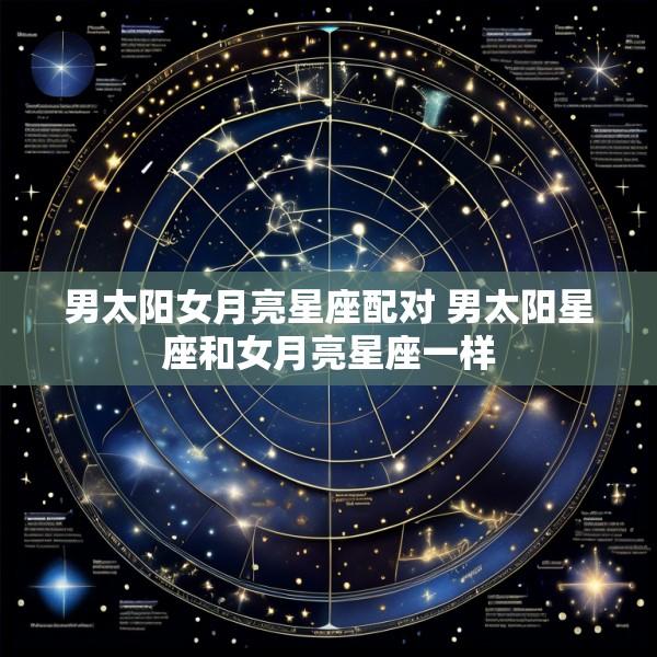 男太阳女月亮星座配对 男太阳星座和女月亮星座一样