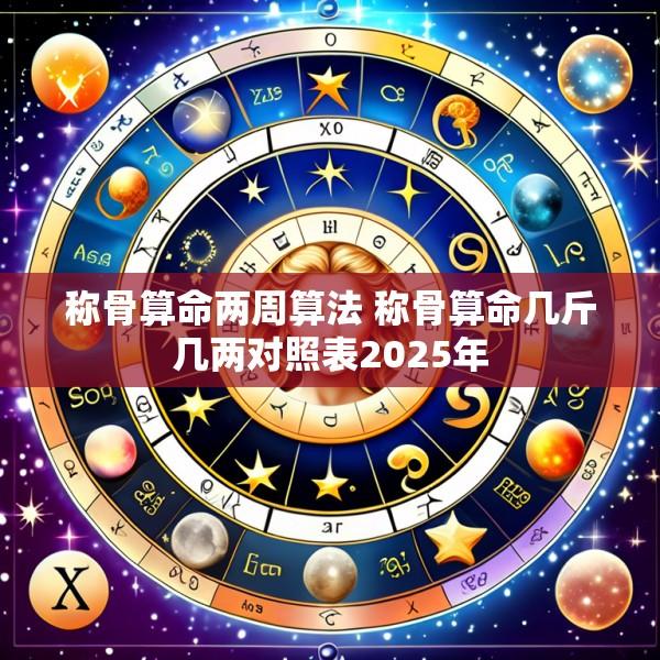 称骨算命两周算法 称骨算命几斤几两对照表2025年