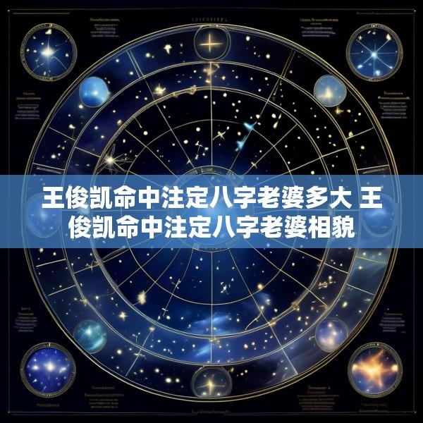 王俊凯命中注定八字老婆多大 王俊凯命中注定八字老婆相貌