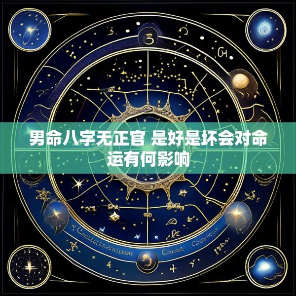 男命八字无正官 是好是坏会对命运有何影响