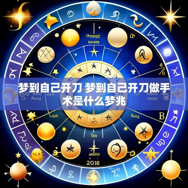 梦到自己开刀 梦到自己开刀做手术是什么梦兆