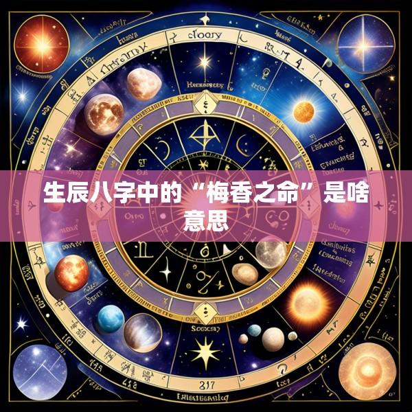 生辰八字中的“梅香之命”是啥意思