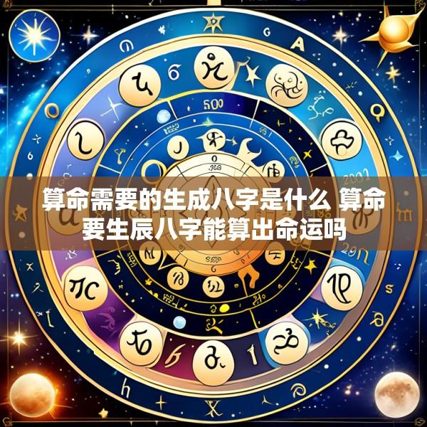 算命需要的生成八字是什么 算命要生辰八字能算出命运吗