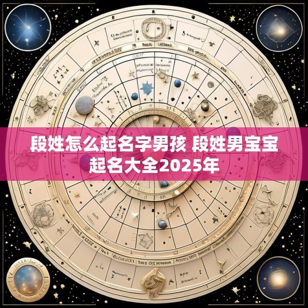 段姓怎么起名字男孩 段姓男宝宝起名大全2025年