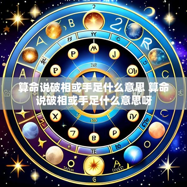 算命说破相或手足什么意思 算命说破相或手足什么意思呀