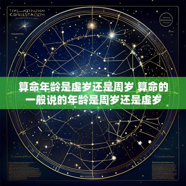 算命年龄是虚岁还是周岁 算命的一般说的年龄是周岁还是虚岁