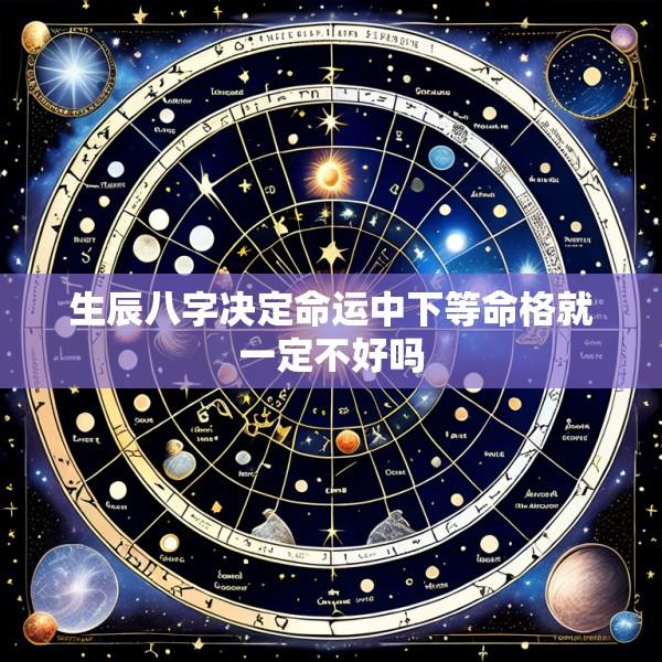 生辰八字决定命运中下等命格就一定不好吗