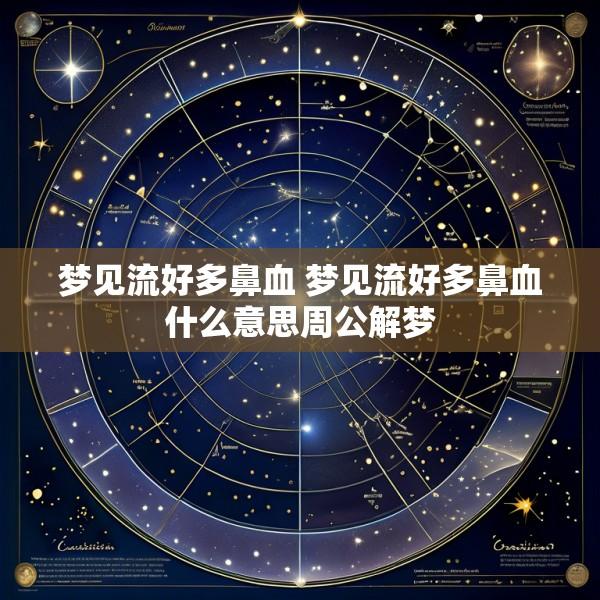 梦见流好多鼻血 梦见流好多鼻血什么意思周公解梦