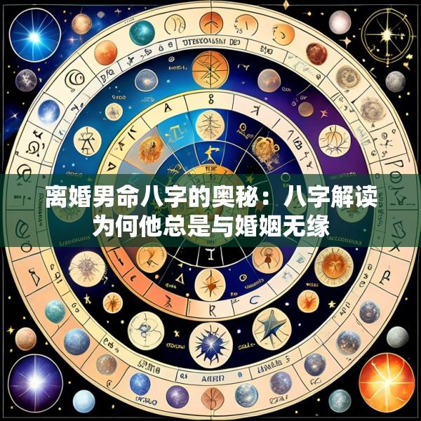 离婚男命八字的奥秘：八字解读为何他总是与婚姻无缘