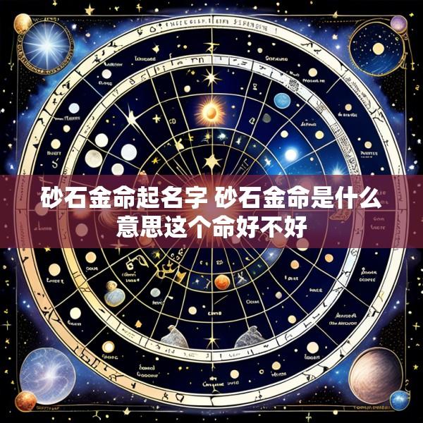 砂石金命起名字 砂石金命是什么意思这个命好不好