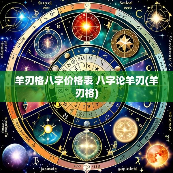 羊刃格八字价格表 八字论羊刃(羊刃格)