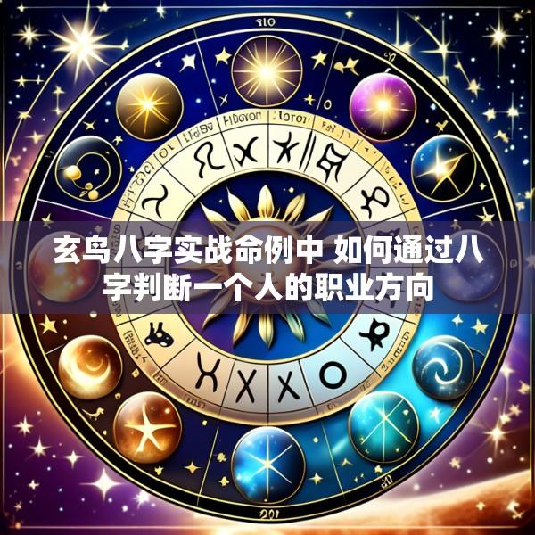 玄鸟八字实战命例中 如何通过八字判断一个人的职业方向