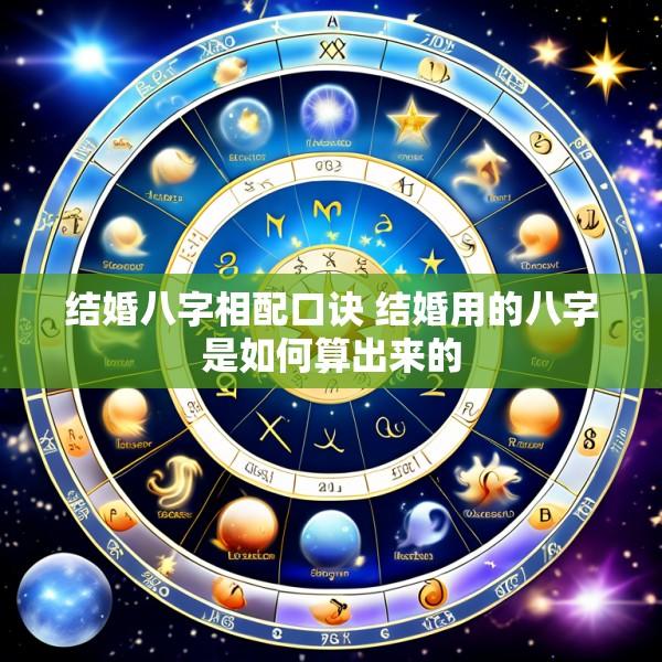 结婚八字相配口诀 结婚用的八字是如何算出来的
