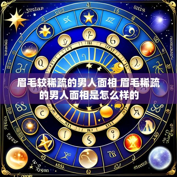 眉毛较稀疏的男人面相 眉毛稀疏的男人面相是怎么样的