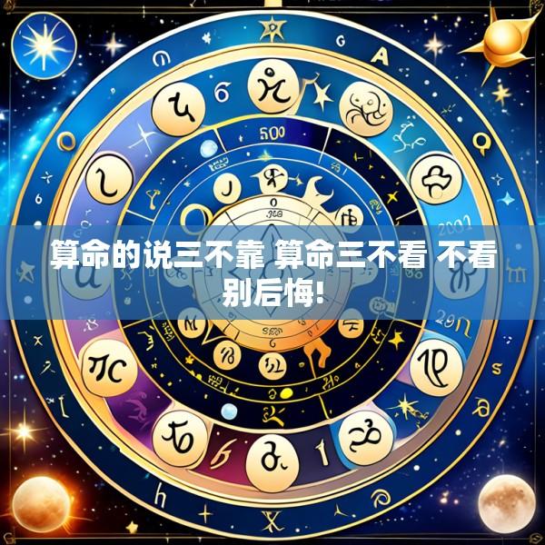 算命的说三不靠 算命三不看 不看别后悔!