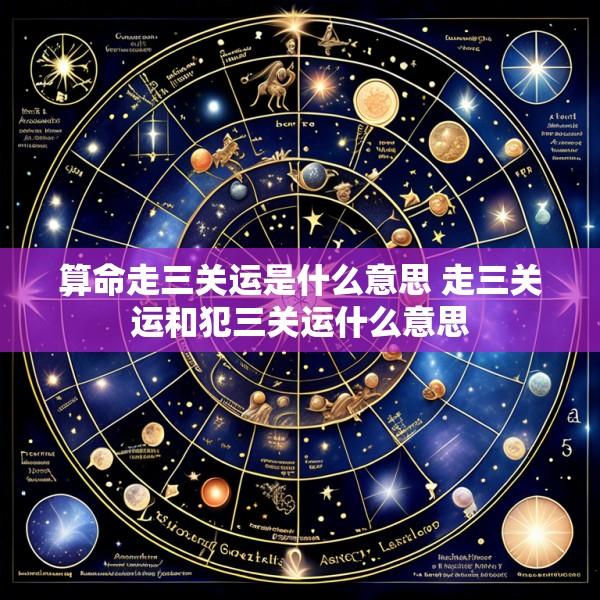 算命走三关运是什么意思 走三关运和犯三关运什么意思
