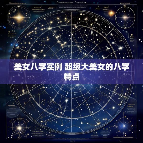 美女八字实例 超级大美女的八字特点