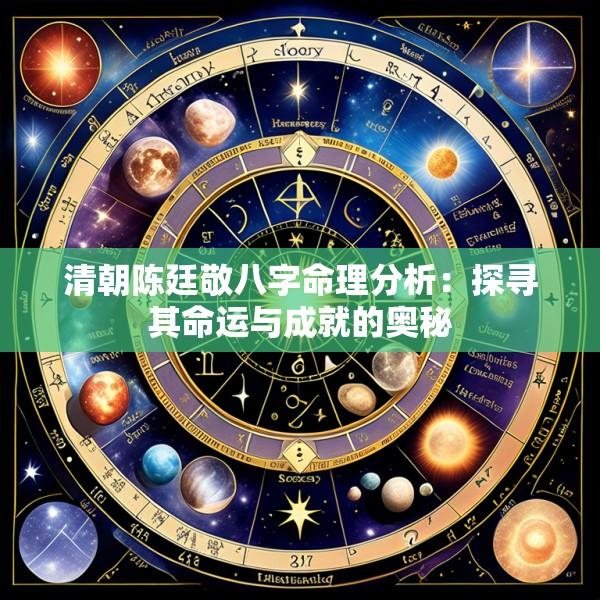 清朝陈廷敬八字命理分析:探寻其命运与成就的奥秘