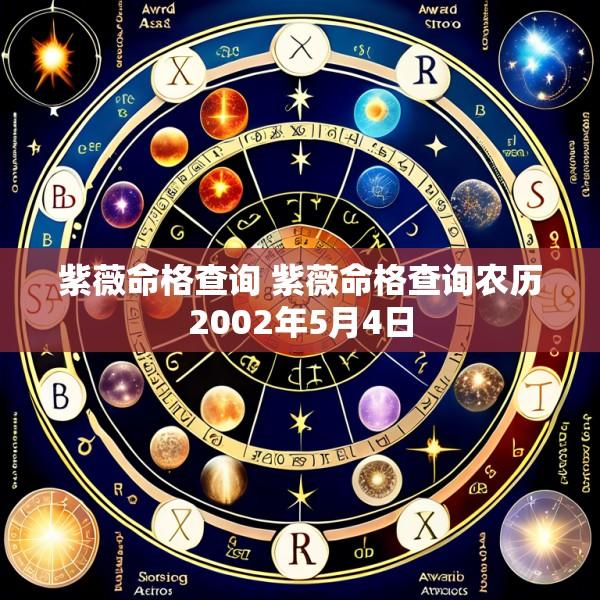 紫薇命格查询 紫薇命格查询农历2002年5月4日