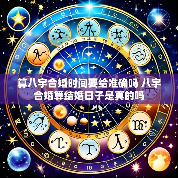 算八字合婚时间要给准确吗 八字合婚算结婚日子是真的吗