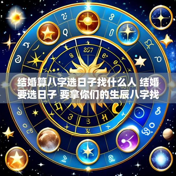 结婚算八字选日子找什么人 结婚要选日子 要拿你们的生辰八字找好日子 懂吗