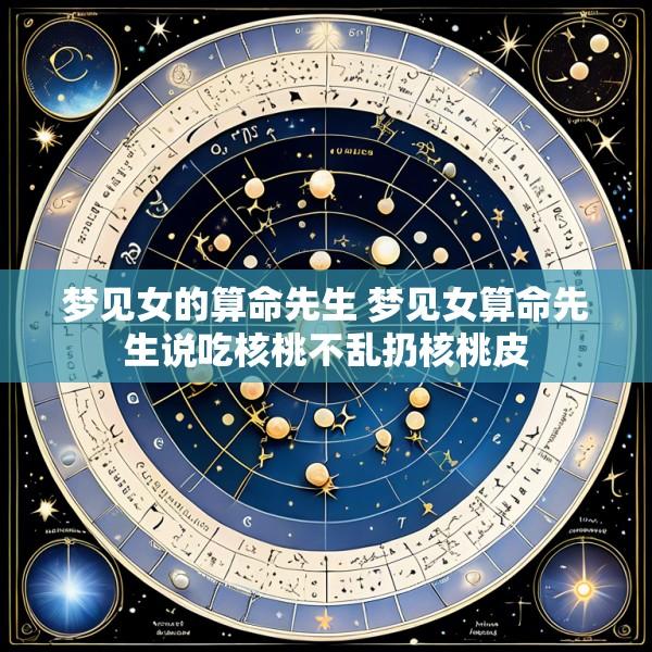梦见女的算命先生 梦见女算命先生说吃核桃不乱扔核桃皮