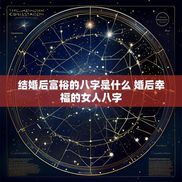 结婚后富裕的八字是什么 婚后幸福的女人八字
