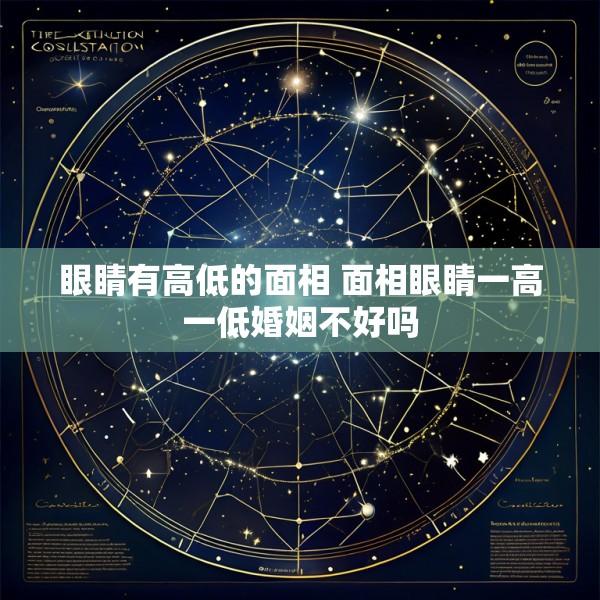 眼睛有高低的面相 面相眼睛一高一低婚姻不好吗