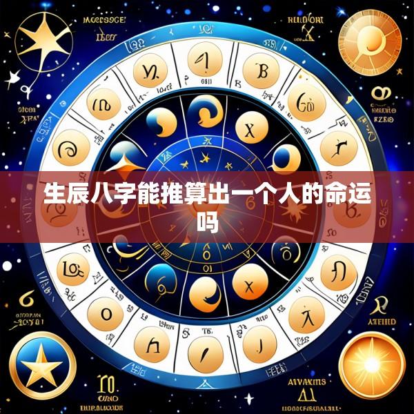 生辰八字能推算出一个人的命运吗