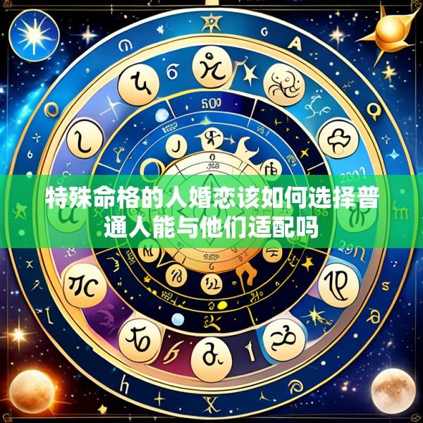特殊命格的人婚恋该如何选择普通人能与他们适配吗