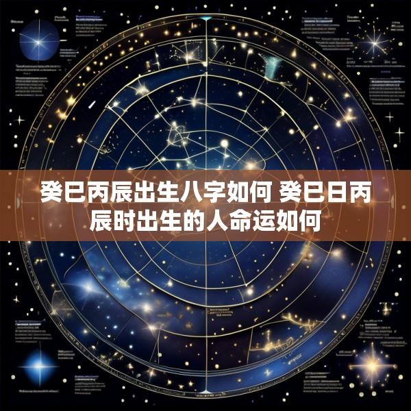 癸巳丙辰出生八字如何 癸巳日丙辰时出生的人命运如何
