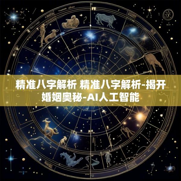 精准八字解析 精准八字解析-揭开婚姻奥秘-AI人工智能