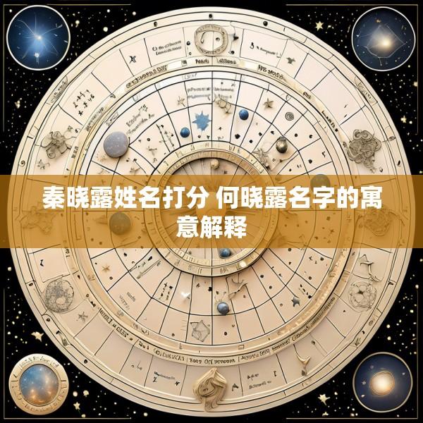 秦晓露姓名打分 何晓露名字的寓意解释