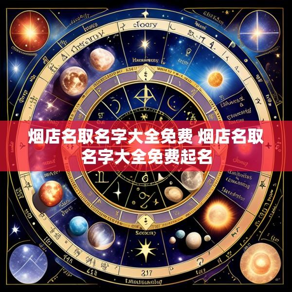 烟店名取名字大全免费 烟店名取名字大全免费起名