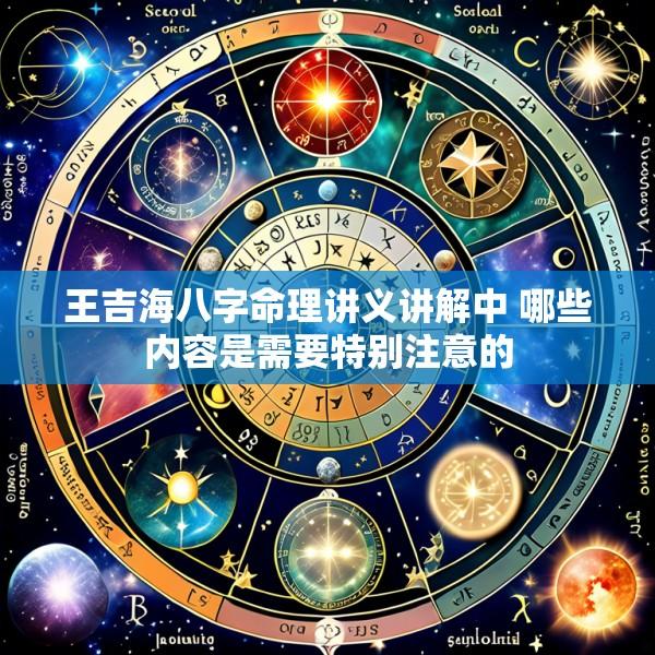 王吉海八字命理讲义讲解中 哪些内容是需要特别注意的