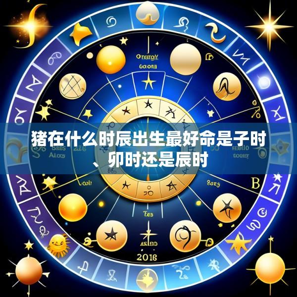 猪在什么时辰出生最好命是子时、卯时还是辰时