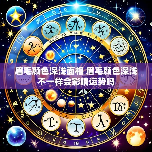 眉毛颜色深浅面相 眉毛颜色深浅不一样会影响运势吗