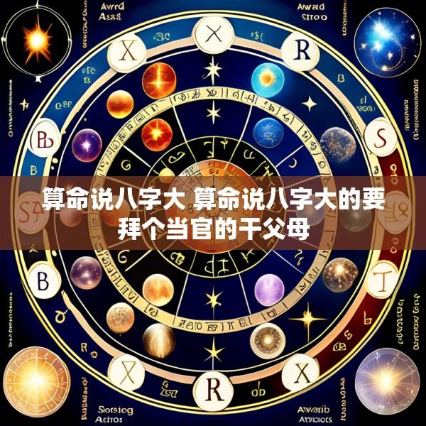 算命说八字大 算命说八字大的要拜个当官的干父母