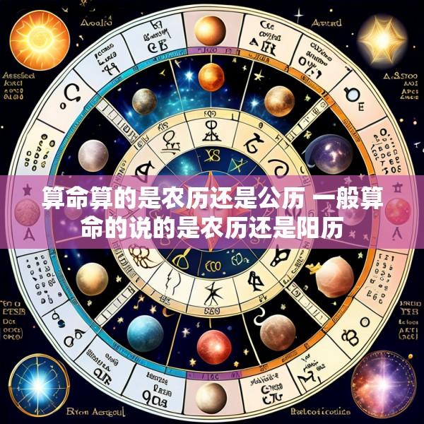 算命算的是农历还是公历 一般算命的说的是农历还是阳历