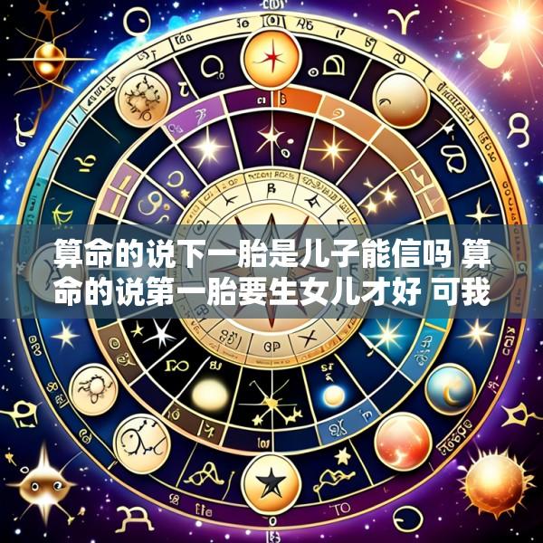 算命的说下一胎是儿子能信吗 算命的说第一胎要生女儿才好 可我生的是儿子怎么办