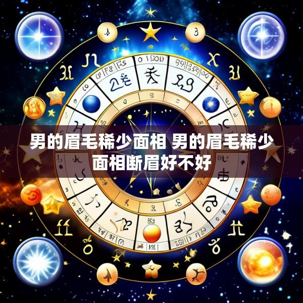 男的眉毛稀少面相 男的眉毛稀少面相断眉好不好