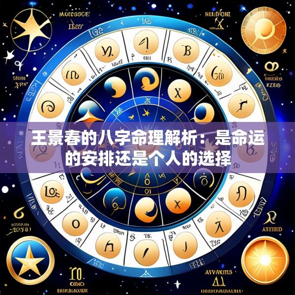 王景春的八字命理解析：是命运的安排还是个人的选择