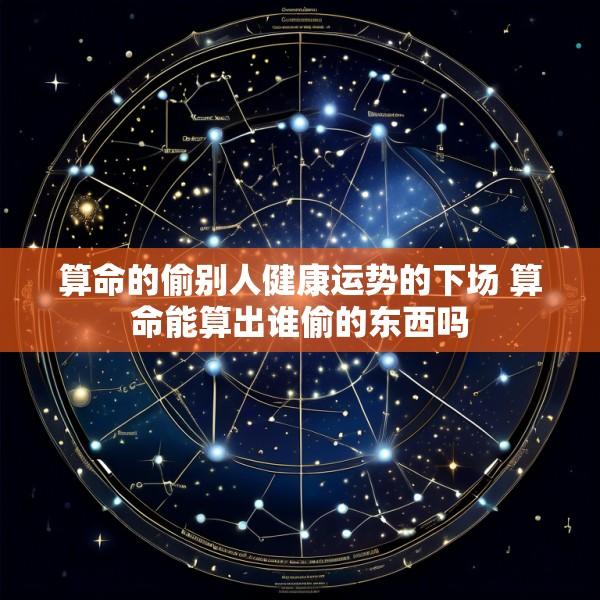 算命的偷别人健康运势的下场 算命能算出谁偷的东西吗
